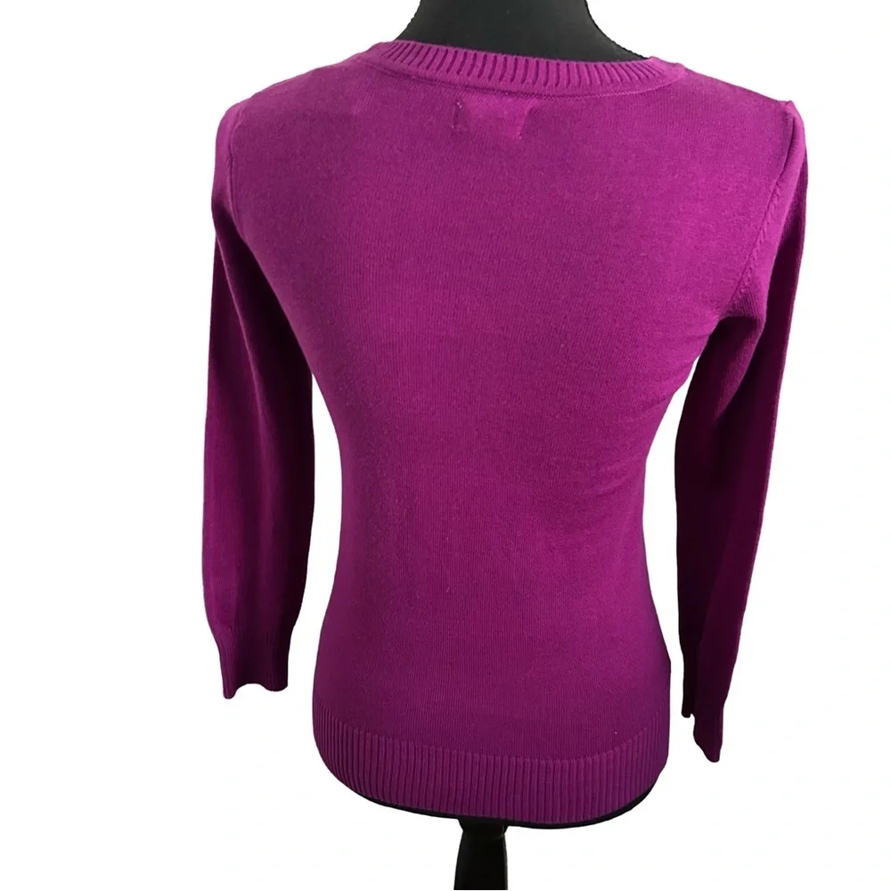 Children’s Place Magenta Sweater with Pink Star. Girls L 10/12